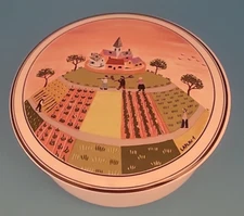 Villeroy & Boch Design Naif Laplau Farmers Village Candy Box & Lid Trinket 4.75"