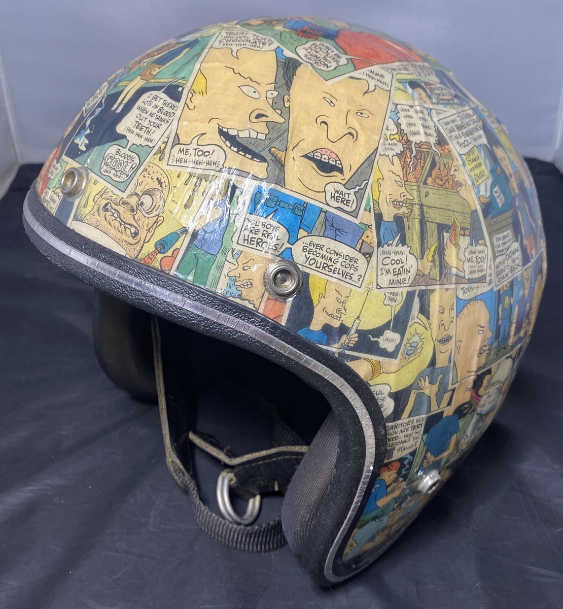 Custom Made Of Beavis Butthead Vintage Motorcycle Helmet Art Piece  Comic