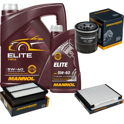 DENCKERMANN Inspektionspaket MANNOL Elite 5W-40 6L für KIA Proceed 1.0 T-GDi