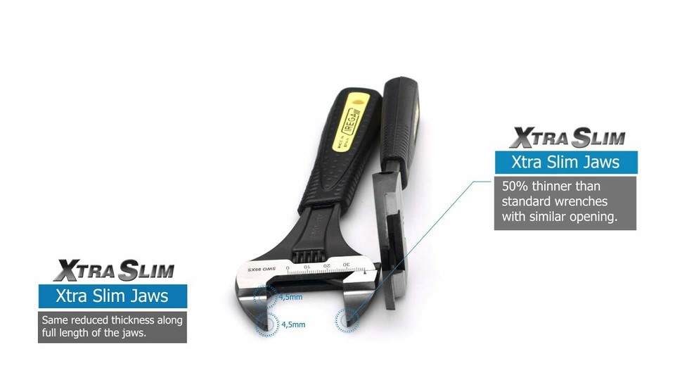 Adjustable Wrench 8" Irega Xtra Slim Plumber favorite Adjustable Wrench