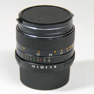 Super-Paragon PMC 28 mm breites Objektiv Pentax K PK passt vorne und hinten Objektivkappen #L36