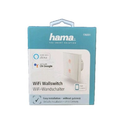 Hama WiFi Touch Wandschalter Unterputz WLAN Smart Home Alexa Google 176551