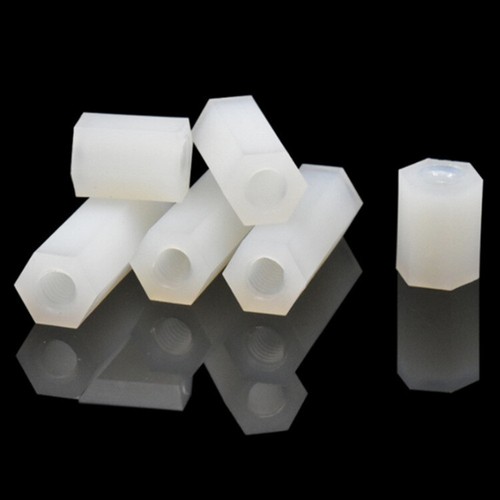 White Nylon Hex Spacer Standoff Pillar Female-Female Screws M2 M3 M4 - Picture 9 of 12