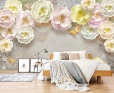 3D Flower Butterfly G16662 Wallpaper Wall Mur...