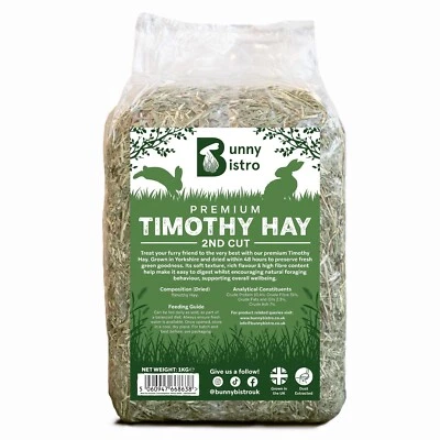 Bunny Bistro Super Soft Timothy Hay 2nd Cut 1kg-4kg | Rabbit & Guinea Pig Food - Image 1 of 4