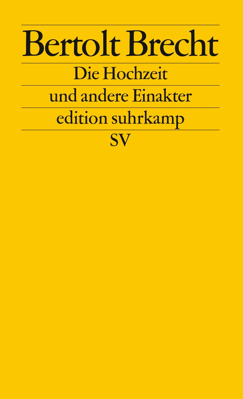 Thumbnail - Die Hochzeit Und Andere Einakter Bertolt Brecht