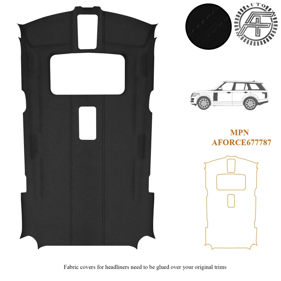 LUXE SUEDE HEADLINER SUNROOF COVER FITS RANGE ROVER L322 1012 CUSTOM NEW eBay