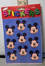 Vintage Mickey Mouse Happy Smiling Face Stickers Gibson Greetings NOS