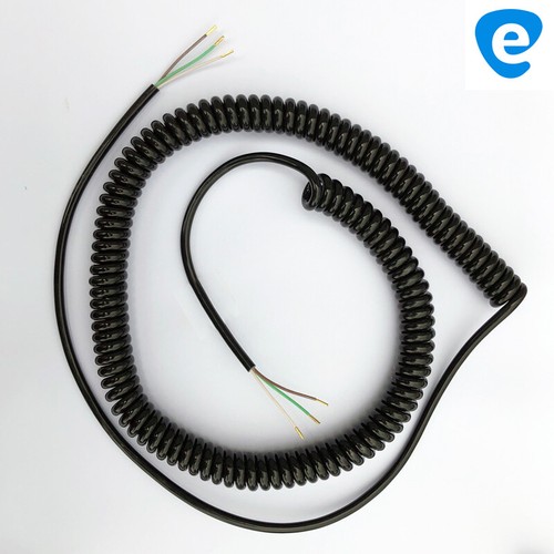 Spiralkabel 3-adrig 2.5mm² 13 AWG - Federdraht Kabel 6m Dehnbar Auf 8m