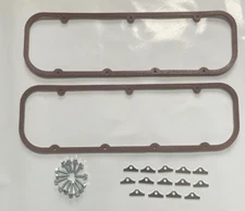 BBC Valve Cover Gaskets Extra thick with SS Bolts + Retainers 396 427 454 Engine