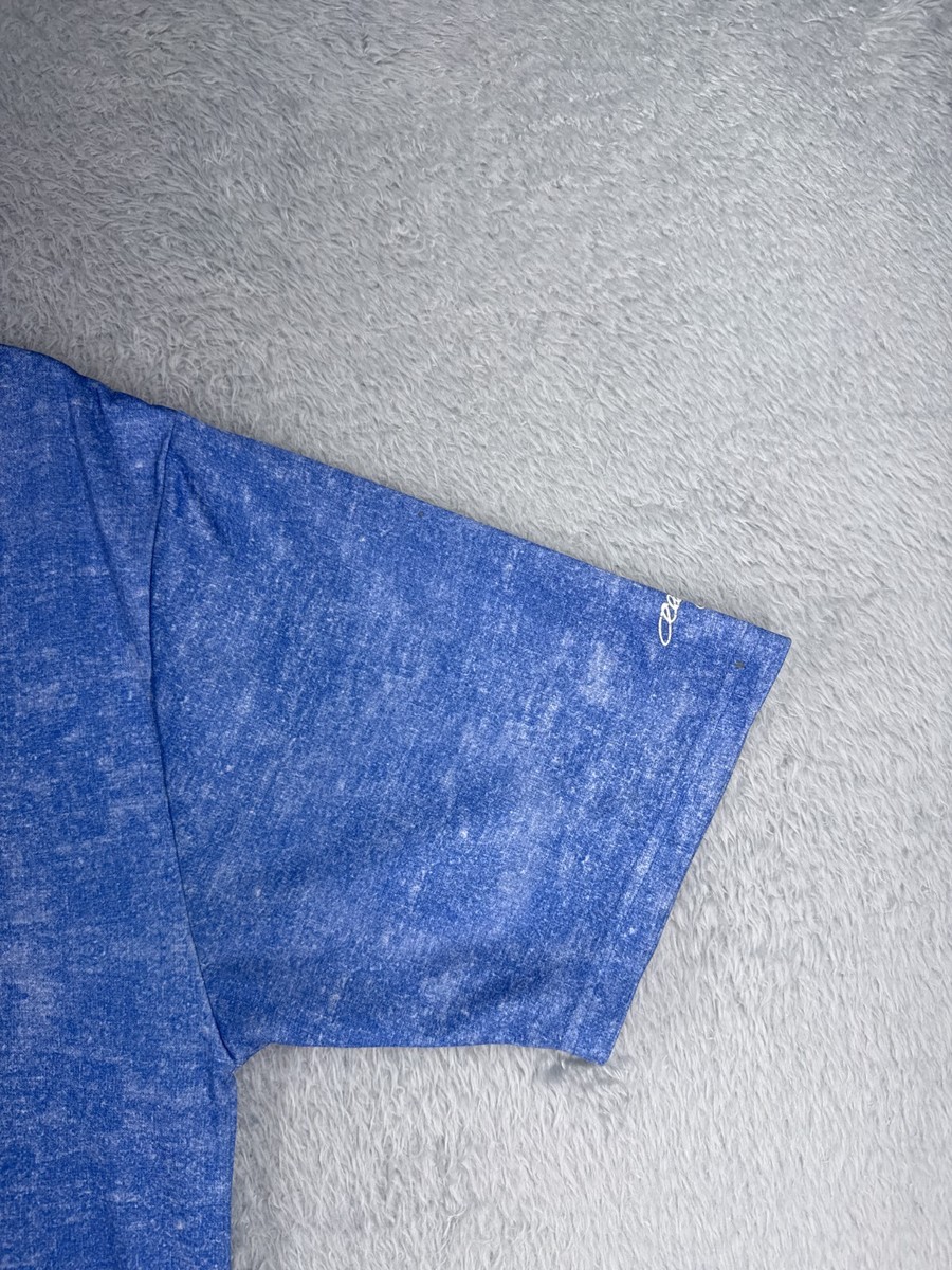 Cycling Jersey Adult 2XL XXL Blue 1/4 Zip Denim Look Rear Pockets