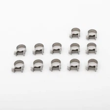 12pcs 17-19mm 11/16" - 3/4" 304 Stainless Steel Mini Hose Clamps Clips