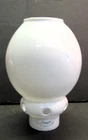 Unusual Old Oil/Kerosene Milk Glass Pierced Lamp Chimney Shade "Praga" Czech #1