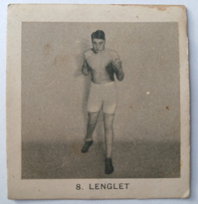GLOBO 1937 Carte Serie CHAMPION Tous Sports Boxing card Boxen #8 ANDRE LENGLET