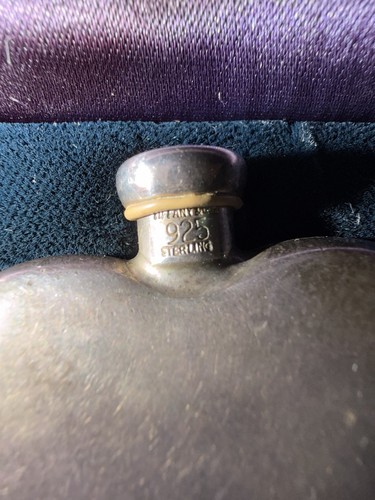Tiffany & Co. Sterling Silver 925 Heart Shaped Perfume Flask