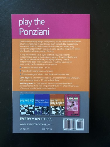 *NEW**Play the Ponziani by Dave Taylor, Dr. Keith Hayward - Picture 2 of 6