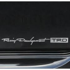 TRD Aftermarket Sticker Silver E type Large W498mm  H65mm for TOYOTA 08231-SP17