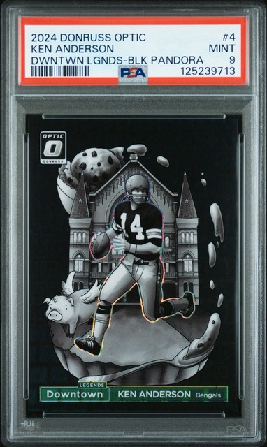 Ken Anderson /25 Downtown Black Pandora 2024 Donruss Optic SSP #4 MINT PSA 9