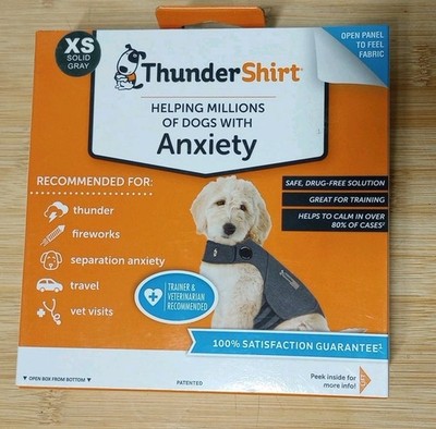 Thundershirt Dog XS 8-14lbs Gray Solution Anxiety Thunder Fireworks Travel NEW!
