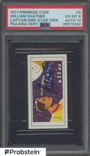 William Shatner STAR TREK Signed 1971 Primrose Rookie Card 8 PSA 10 AUTO