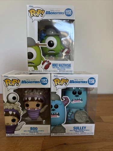 Funko Pop! Disney Pixar Monsters Inc Set – Sulley, Boo & Mike Wazowski New