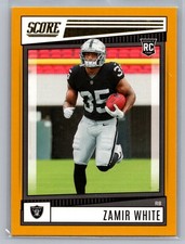 2022 Score ZAMIR WHITE Rookie Card (RC) GOLD RAIDERS #336. rookie card picture