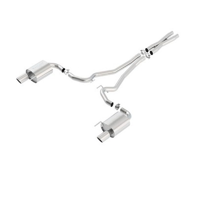 Borla 140590 S-Type Split 4'' Tip Angle-Cut Exhaust System for Ford Mustang GT