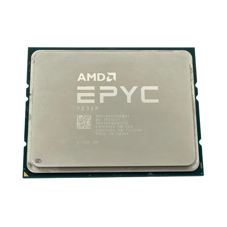 AMD EPYC 7232P 8-Core 3.1GHz SP3 Server CPU 120W TDP 32MB Cache Prozessor - Image 2 of 4