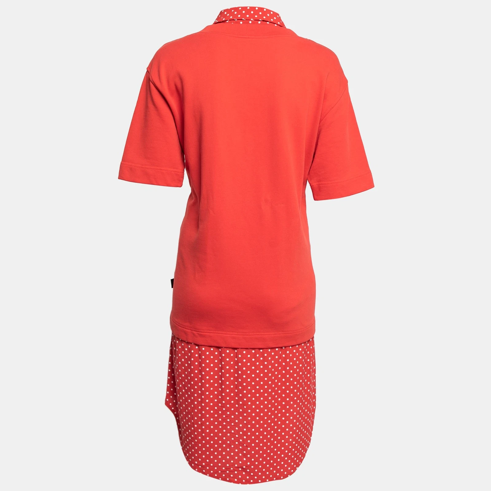 Abito a maniche corte Love Moschino rosso cotone e crepe M