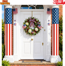 4 Pack 4th of July American Flag Column Wraps...
