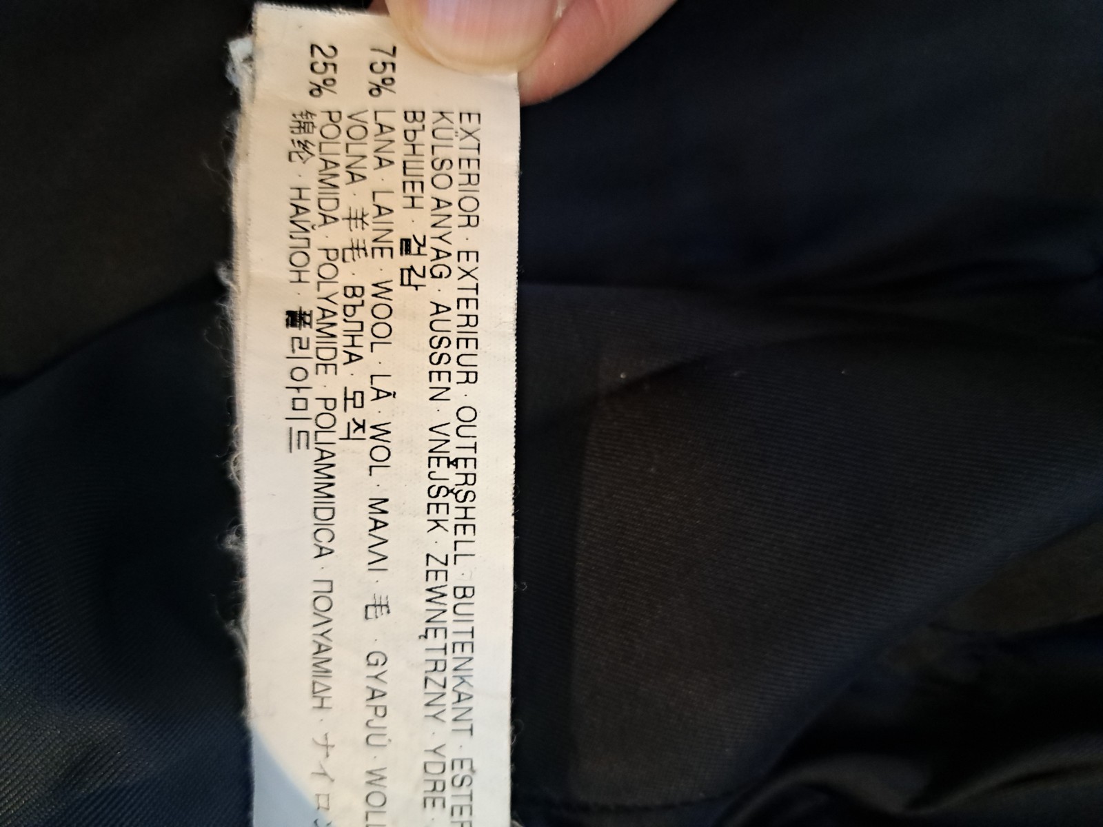 Zara Sz L Gold Button Wool Blend Tailored Coat Satin Silky Trim Zipper Pockets  thumbnail 12