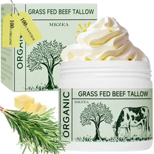 Beef Tallow, Tallow Face Moisturizer, Beef Tallow for Skin, Unscented 100% Organ
