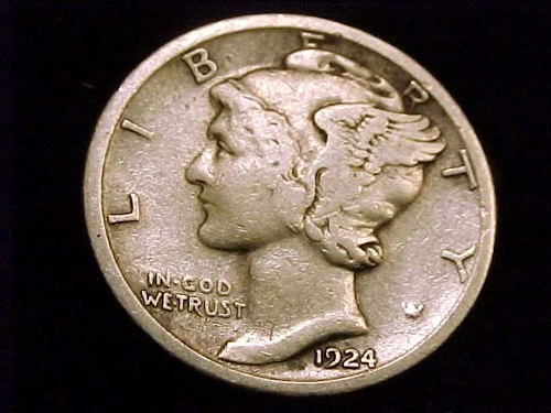 1924-S Mercury Dime, Very Good to  Fine grade