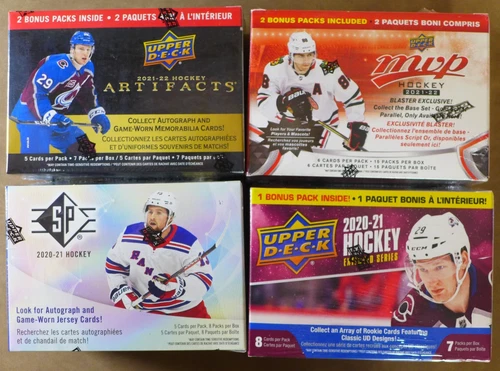 2020-2021 2021-2022 Upper Deck Hockey Blaster Lot MVP Aritfacts SP Extended