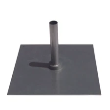Flat Base for Advertising Pole Pole Base Stand for Advertising Pole Silver
