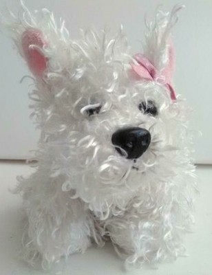 white puppy stuffed animal