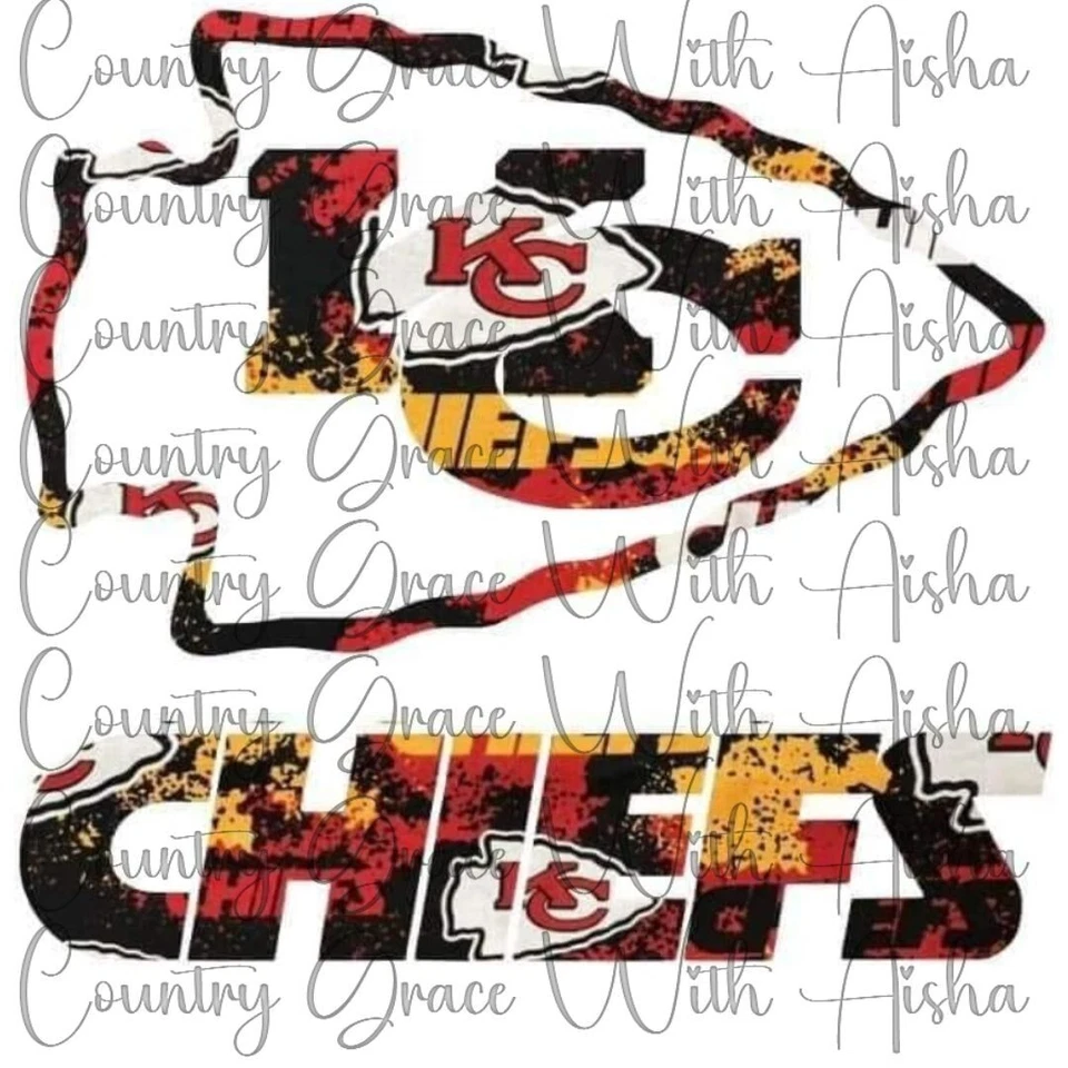 HANDMADE Sublimation Transfer Print Kansas Chiefs Football Ready To Press Heat Transfer