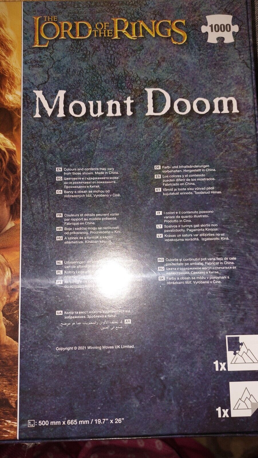Herr der Ringe Puzzle Mount Doom (1000 Teile) NEU in Folie