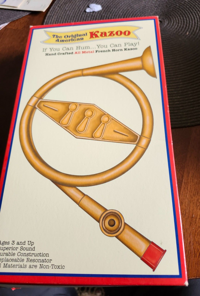 "Original American Kazoo" French Horn Metal Kazoo, with Original Box