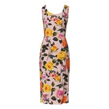 DOLCE & GABBANA Dress Multicolor Floral Knee Length Sheath IT38/US4/XS 2330usd