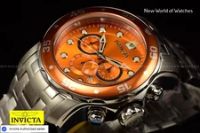 New Invicta Pro Diver Orange Chronograph Dial Stainless Steel 48mm Men Watch