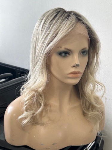 Blonde Full Lace Wig, 100% Human Hair Brand New ROOTED. 14” - Picture 22 of 23