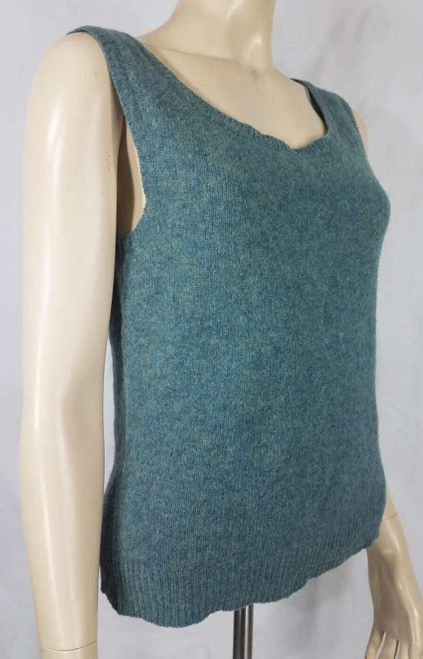 NWOT Vintage Ralph Lauren Rugby blue green 100% Wool sweater vest ladies Large - Image 3 of 4