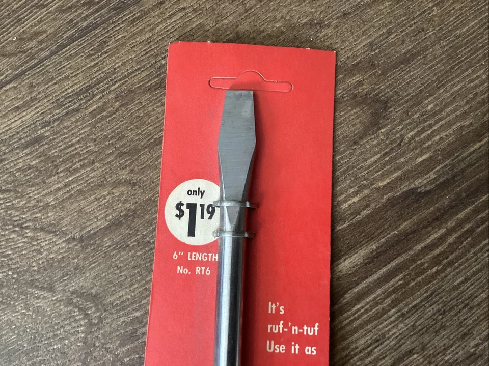 NOS IRWIN RUF N TUF WOOD HANDLE FLAT SCREWDRIVER 6” RARE JEEP MILITARY TANKS - Image 2 of 4