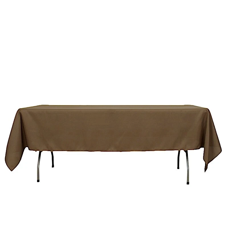 TAUPE 60x102" RECTANGLE POLYESTER TABLECLOTH Wedding Kitchen Catering Linens - Image 2 of 4