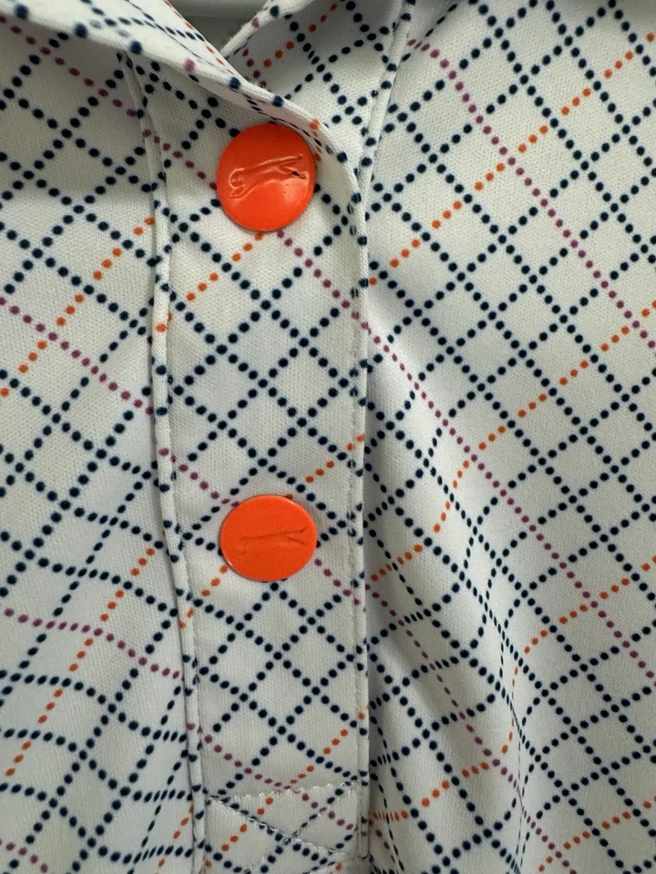 Slazenger Mujer Talla XL Golf Gorra Manga Polo Top Ventana Cuadros Estampado A Presión Foto 3 de 4