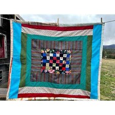 Patchwork quilt handmade contemporary quilt lap quilt child quilt wall hanging