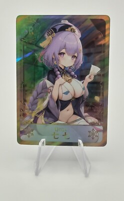 Keqing Genshin Impact Sexy ACG Goddess Story Waifu Card Girl Holo Foil Karte