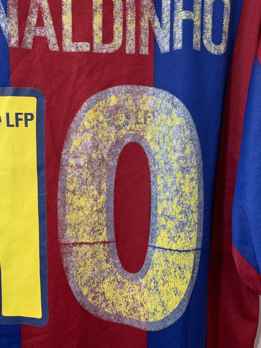 Barcelona 1998/99 Home Football Shirt Nike Vintage RONALDINHO #10