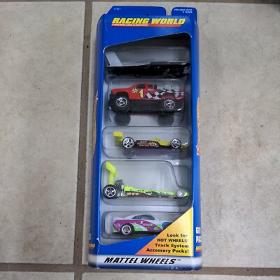 Vintage 1997 Hot Wheels Racing World 5 Car Gift Pack #17457 Rare